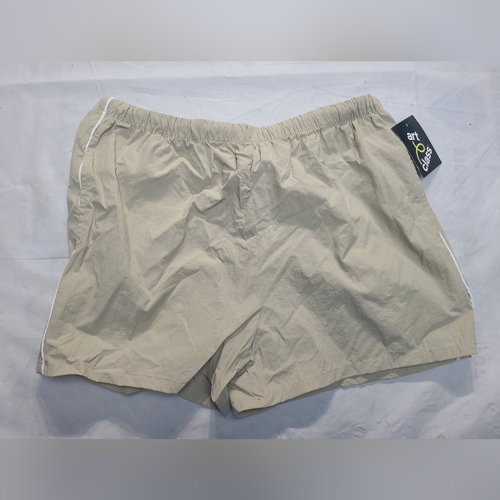 Girls' Nylon Track Shorts Art Class Tan Size XL